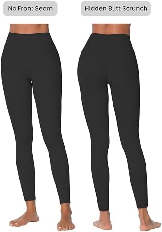 ODODOS Women's Cross Waist Yoga Leggings with Inner Pocket, 23"/25"/28" Gathered Crossover Workout Yoga Pants - Image 3