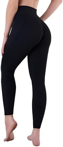 ODODOS Women's Cross Waist Yoga Leggings with Inner Pocket, 23"/25"/28" Gathered Crossover Workout Yoga Pants - Image 6